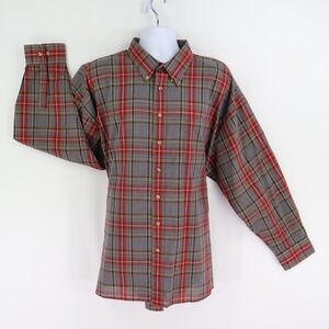 SRT Special Reserve Traditional Shirt Easy‎ Care Mens Size 2X Big Gray Plaid NWT